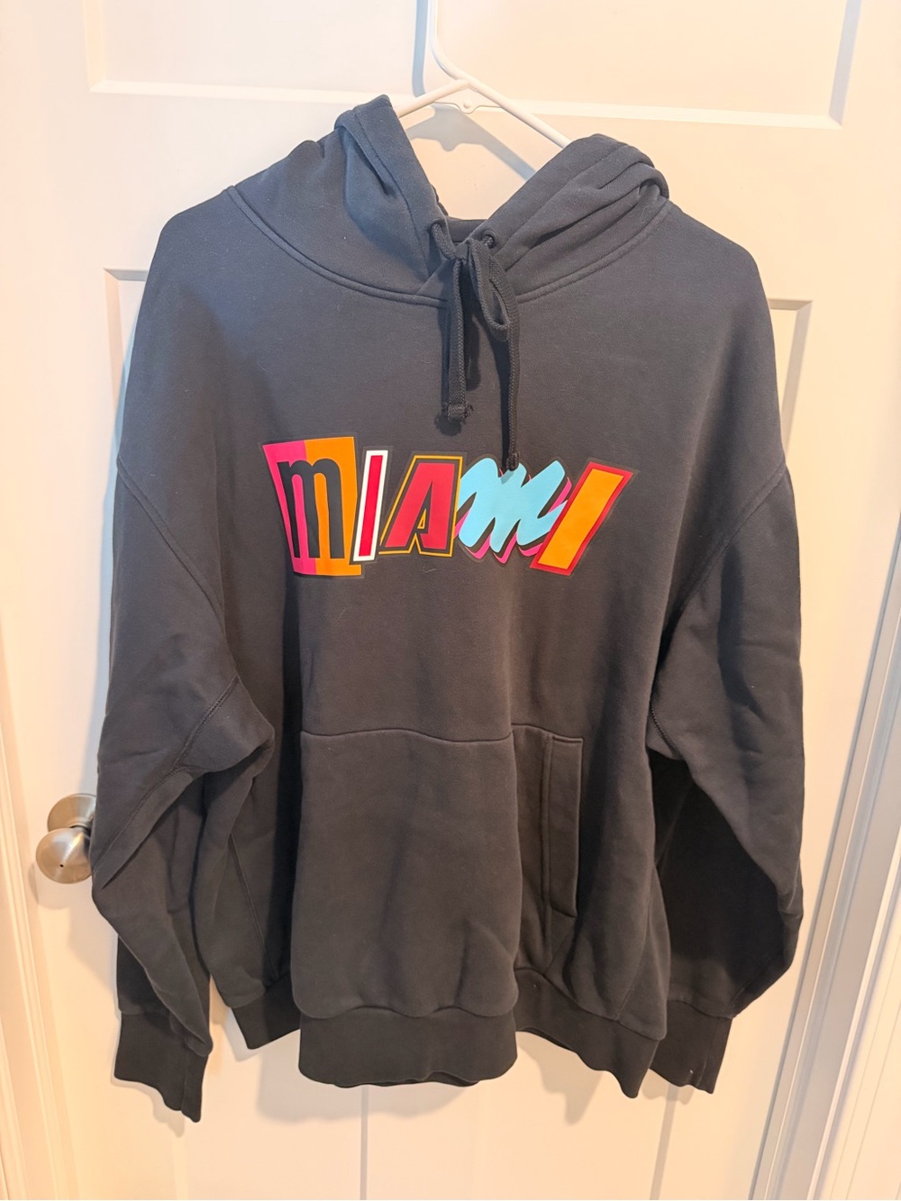 Nike NBA Miami Heat Black Hoodie with Multicolor Logo